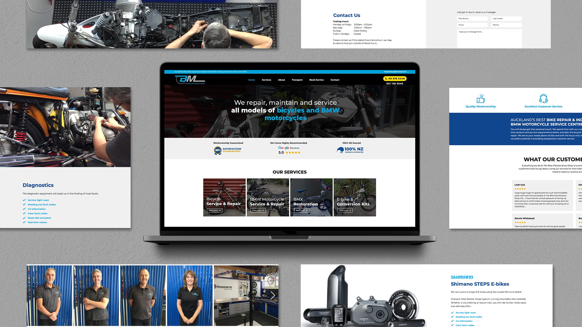 The BM Shop Desktop Website Design